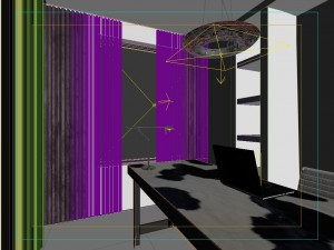 modern fashionable living room restaurant study 1803 3D Model