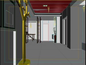 modern fashionable living room restaurant study 1803 3D Model