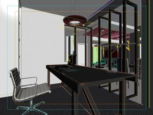 modern fashionable living room restaurant study 1803 3D Model