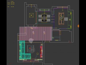 modern fashionable living room restaurant study 1803 3D Model