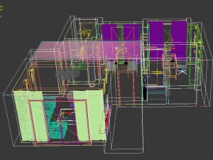modern fashionable living room restaurant study 1803 3D Model
