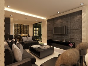 modern fashionable living room restaurant study 1810 3D Model