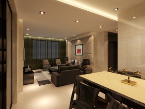 modern fashionable living room restaurant study 1810 3D Model
