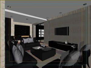 modern fashionable living room restaurant study 1810 3D Model