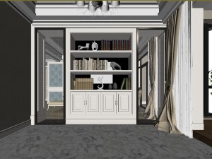 modern fashionable living room study 1829 3D Модель