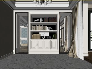 modern fashionable living room study 1829 3D Model