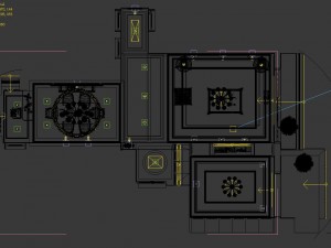 modern fashionable living room study 1829 3D Модель