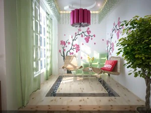 modern fashionable living room leisure hall 1823 3D Model