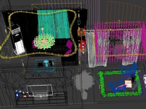 modern fashionable living room leisure hall 1823 Modelo 3D