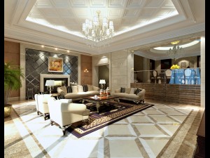 modern style european living room is 1830 3D Model