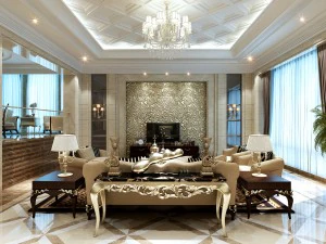 modern style european living room is 1830 3D Model