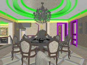 modern style european living room is 1830 3D Model