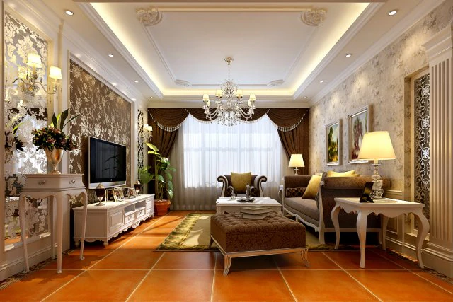 modern style european living room 1835 3D Model .c4d .max .obj .3ds .fbx .stl .blend 