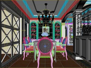 modern style european living room 1835 3D Model