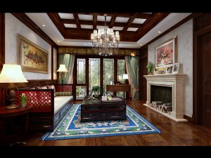 modern fashion chinese living room is 1840 Modello 3D