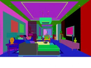 the living room of chinese style fashionable vintage restaurant 1822 3D Model