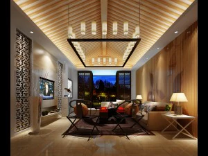 китайський стиль модна вінтажна кімната 1805 року 3D Модель