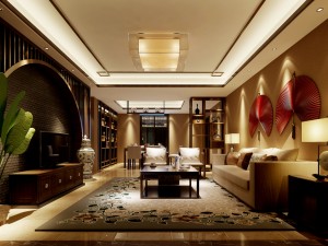 chinese style fashionable vintage living room 1806 3D Model