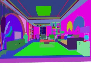 chinese style fashionable vintage living room 1806 3D Model