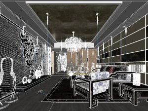 chinese style fashionable vintage room 1807 3D Model