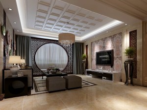 chinese style fashionable vintage living room 1810 Modèle 3D