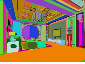 chinese style fashionable vintage living room 1810 3D Model