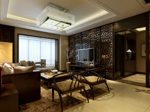 Модная винтажная гостиная в китайском стиле 1811 года 3D Модель