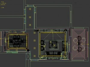 chinese style fashionable vintage living room 1818 3D Model