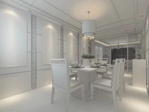 chinese style fashionable vintage room 1819 3D Model
