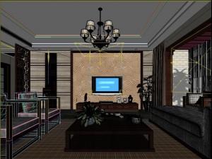 chinese style fashionable vintage room 1819 3D मॉडल