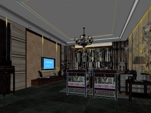 chinese style fashionable vintage room 1819 3D मॉडल