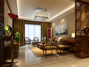 chinese style fashionable vintage room 1821 3D Model