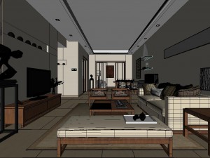 chinese style fashionable vintage room 1824 3D मॉडल
