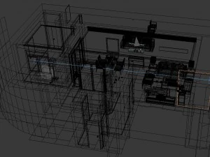 chinese style fashionable vintage room 1824 3D Model