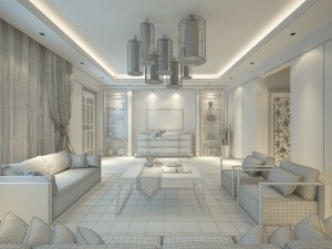 chinese style fashionable vintage living room 1826 Modelo 3D