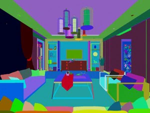 chinese style fashionable vintage living room 1826 3D Model