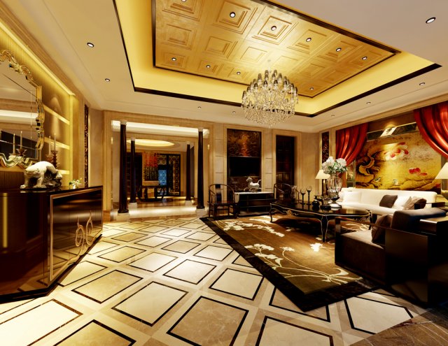chinese style fashionable vintage room 1827 3D 模型 .c4d .max .obj .3ds .fbx .stl .blend 