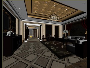 chinese style fashionable vintage room 1827 3D 模型