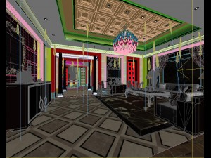 chinese style fashionable vintage room 1827 3D 模型