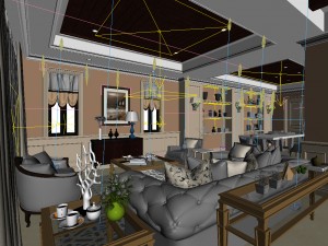 european-style living room design 02 3D Model