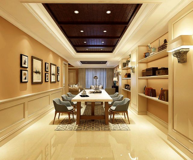 european-style living room design 02 3D Model .c4d .max .obj .3ds .fbx .stl .blend 