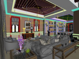 european-style living room design 02 3D Model