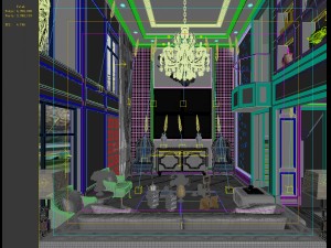 european-style living room design 02 3D Model