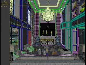 european-style living room design 02 3D Model