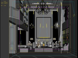 european-style living room design 02 3D Model