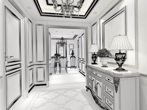 european-style living room design 03 Model 3D