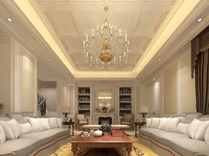 Avrupa tarzı oturma odası tasarımı 04 3D Model