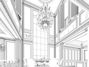 european-style living room design 04 Model 3D