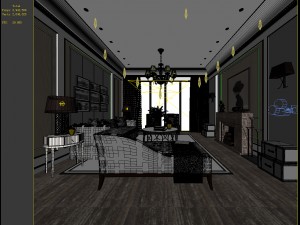 european-style living room design 01 Modello 3D
