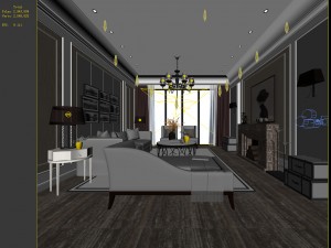 european-style living room design 01 Modello 3D